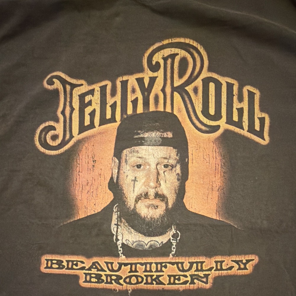 Jelly Roll Beautifully Broken Stagecoach 2025 Concert T-Shirt 2XL Indio CA